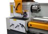 This 20” lathe features a heavy duty clutched headstock with hardened and ground gears, ensuring rigidity and effortless cutting.  It has a wide spindle speed range of 11 - 2000 RPM.  The spindle uses world renowned SKF bearings for high accuracy.  The quick change feedbox is capable of cutting inch and metric threads without change of gear.  It offers 72 threads, with a very wide range of 120 - 1/4 TPI.